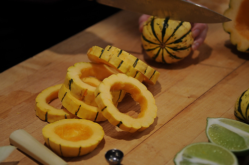 Crispy Delicata Rings with Currant, Fennel & Apple Relish