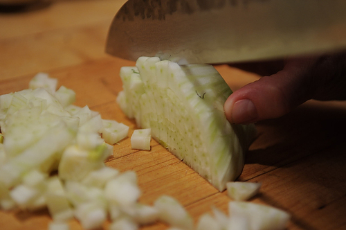 Crispy Delicata Rings with Currant, Fennel & Apple Relish