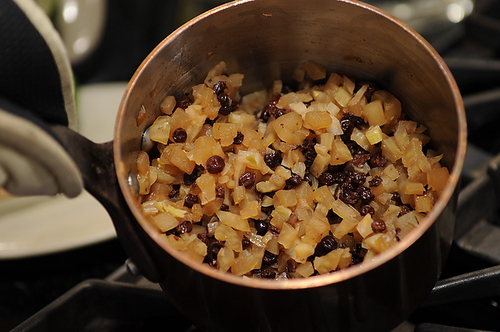 Crispy Delicata Rings with Currant, Fennel & Apple Relish