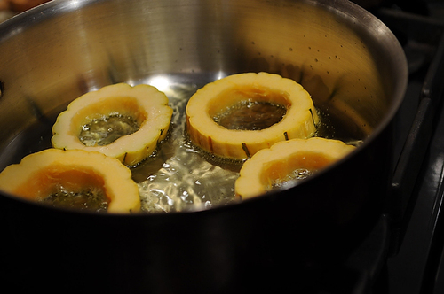 Crispy Delicata Rings with Currant, Fennel & Apple Relish
