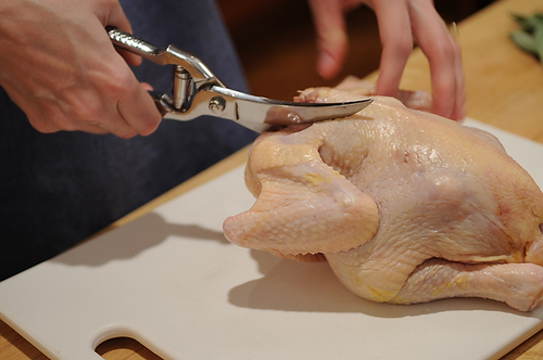 Spatchcocked and Braise-Roasted Chicken