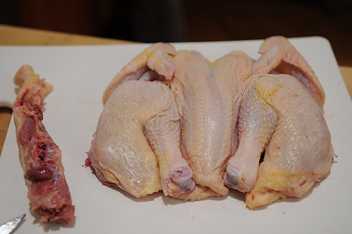 Spatchcocked and Braise-Roasted Chicken