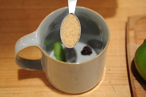 Hot Toddy with Dried Cherries and Lime
