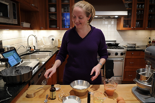 Applesauce Cake with Caramel Glaze