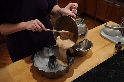 Applesauce Cake with Caramel Glaze