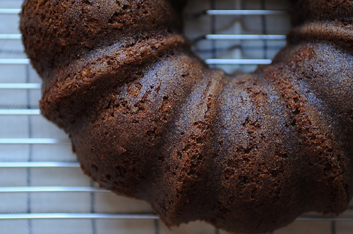 Applesauce Cake with Caramel Glaze