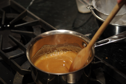 Applesauce Cake with Caramel Glaze