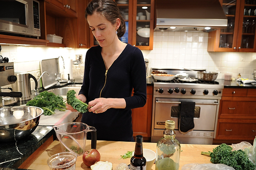 Kale Salad with Apples and Hazelnuts