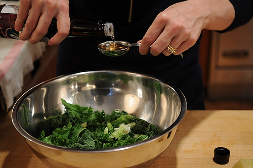 Kale Salad with Apples and Hazelnuts