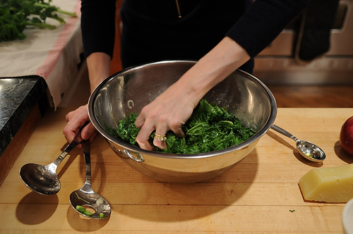 Kale Salad with Apples and Hazelnuts