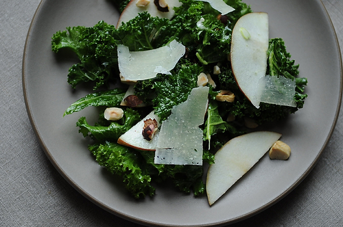 Kale Salad with Apples and Hazelnuts