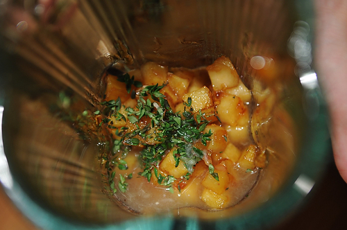 Not-Too-Virtuous Salad with Caramelized Apple Vinaigrette