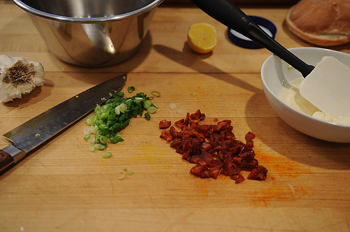 Shrimp and Chorizo Sandwich