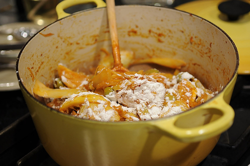 Chicken that Fancies Itself Spanish with Lemons, Onions & Olives