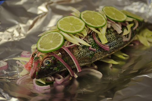 Fish Baked in Foil with Fennel and Lime
