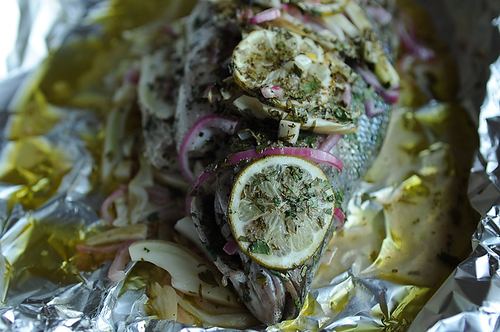 Fish Baked in Foil with Fennel and Lime