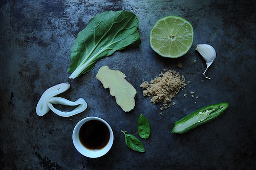 Quick Wok-Fired Squid with Greens