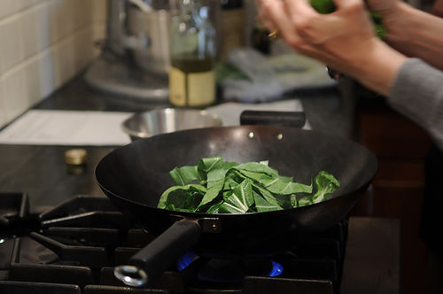 Quick Wok-Fired Squid with Greens