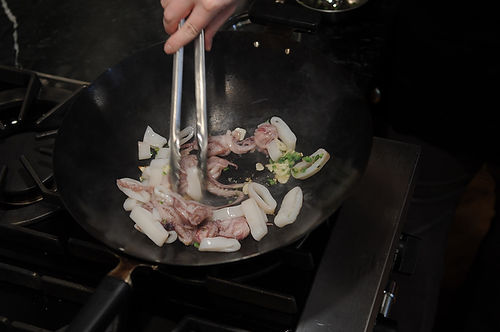 Quick Wok-Fired Squid with Greens