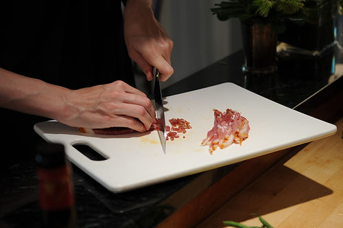 Green Beans with Apricots and Serrano Ham