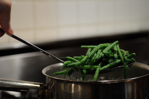 Green Beans with Apricots and Serrano Ham