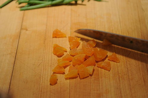 Green Beans with Apricots and Serrano Ham