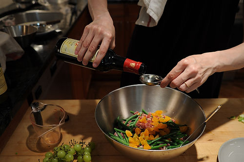 Green Beans with Apricots and Serrano Ham