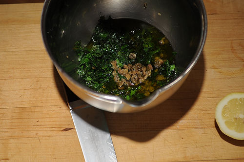 Summer Squash Gratin with Salsa Verde and Gruyere