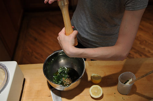 Summer Squash Gratin with Salsa Verde and Gruyere