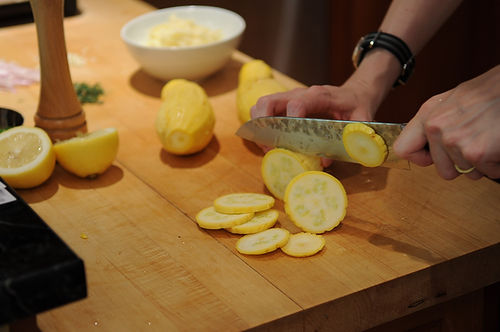 Summer Squash Gratin with Salsa Verde and Gruyere