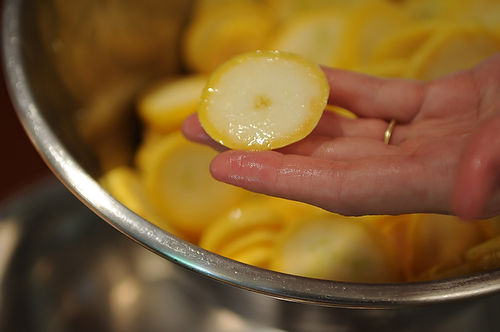 Summer Squash Gratin with Salsa Verde and Gruyere