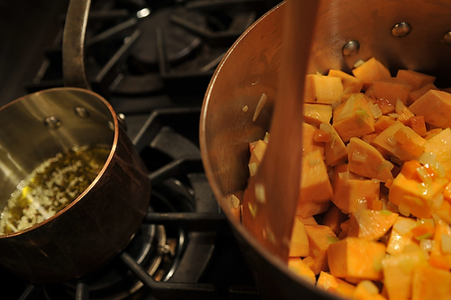 Sweet Potato Soup with Feta and Zaatar Oil 