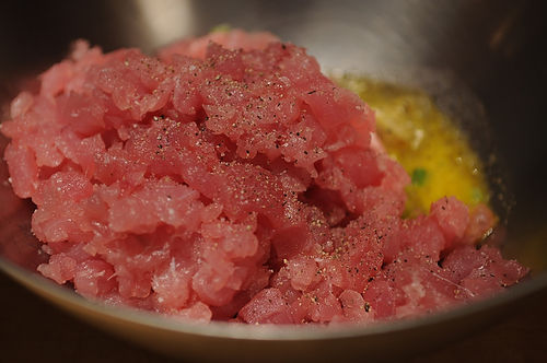 Tuna Burgers with Wasabi Ginger Mayo