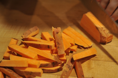 Southwestern Spiced Sweet Potato Fries with Chili-Cilantro Sour Cream