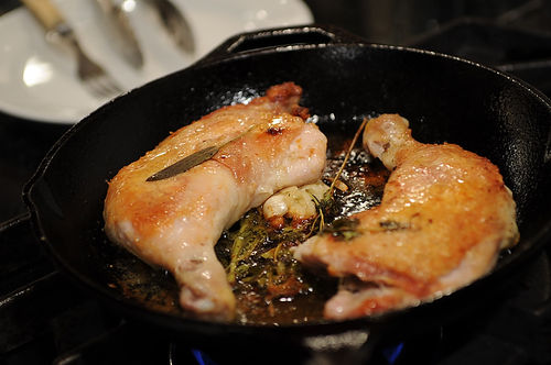 Chicken Under a Brick with Pickled Peppers