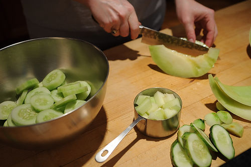 Quick-Pickled Cucumber-Melon Salad