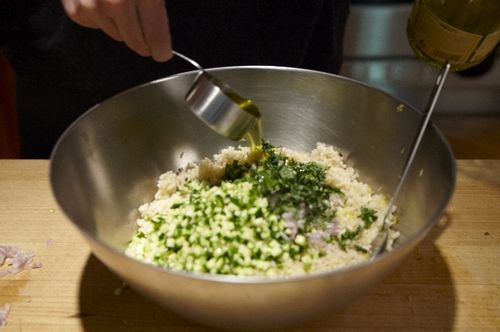 Couscous Salad with Zucchini, Lemon and Ricotta Salata
