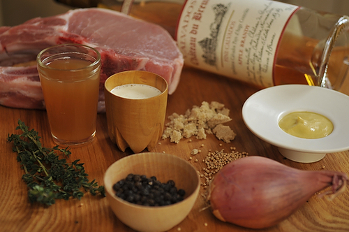 Cider Brined Pork with Calvados, Mustard and Thyme