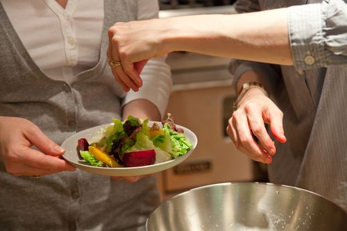 Red Leaf Salad with Roasted Beets, Oranges and Walnuts