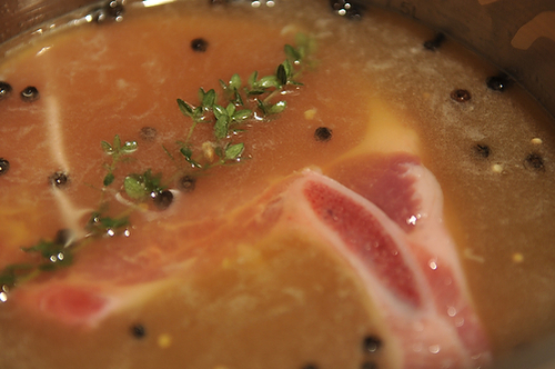 Cider Brined Pork with Calvados, Mustard and Thyme