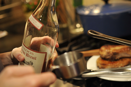 Cider Brined Pork with Calvados, Mustard and Thyme