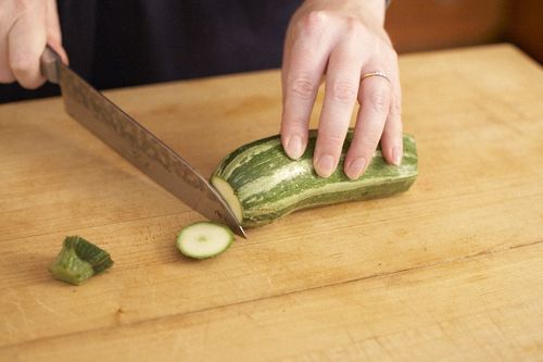 Roasted Zucchini with Chili-Mint Vinaigrette