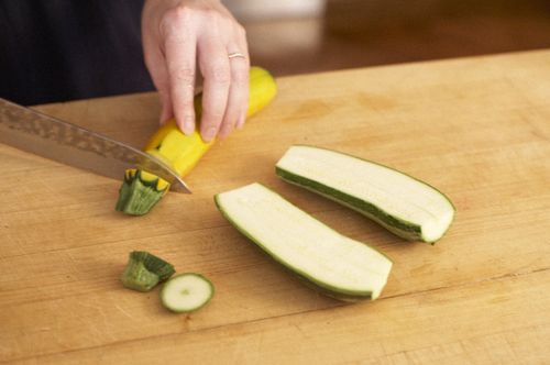 Roasted Zucchini with Chili-Mint Vinaigrette