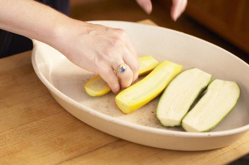 Roasted Zucchini with Chili-Mint Vinaigrette