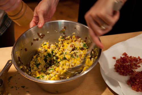 Corn Salad with Cilantro & Caramelized Onions
