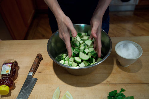 Zucchini with Basil, Mint, and Honey