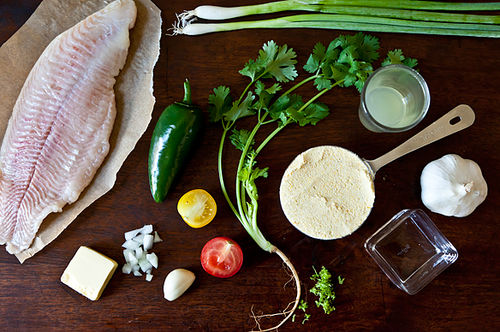 Cherry Tomato Tequila Butter Salsa with Fried Fish