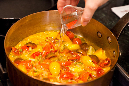 Cherry Tomato Tequila Butter Salsa with Fried Fish