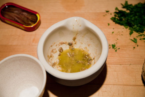 Radish Salad with Anchovy Sauce