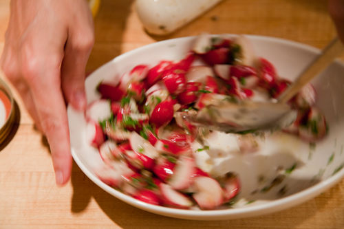 Radish Salad with Anchovy Sauce